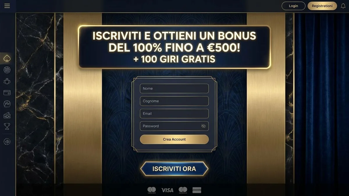 Registrazione con bonus